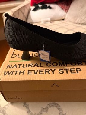 Black Knit Low Heel Slip-On Loafer